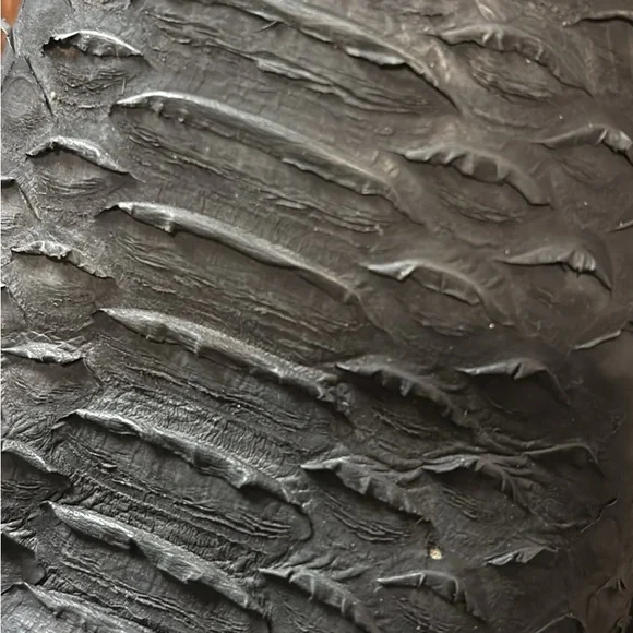 Men's Black Textured Leather Boots